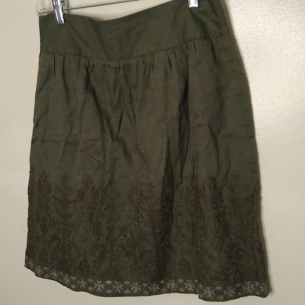 J.jill women's size 8 green gray Skirt. Career